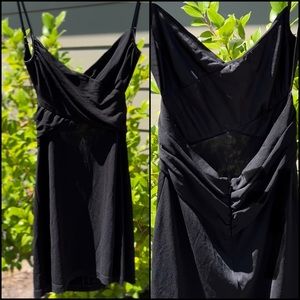 VINTAGE BCBG MAX AZRIA Adjustable Spaghetti Straps Criss Cross Formal Dress